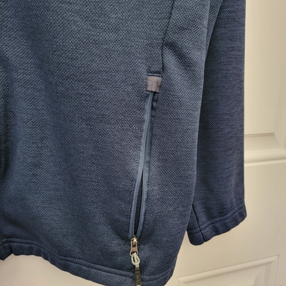 Orvis Full Zip Mens Knit Jacket Zip Pockets Navy Blue Outdoor Preppy Size L - Picture 3 of 13